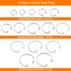 sourcing map 200Pcs Internal Retaining Ring Circlip Assortment Set, 304