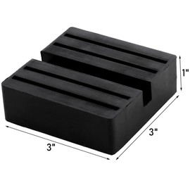 Yesland 6 Pack Universal Floor Jack Rubber Pad - Square Slotted Frame Jack Pad Adapter Black Anti-Slip Rail Pinch Weld Adapter for Car Lift, 3 Inch/7.6cm