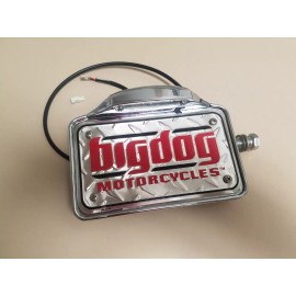 Big Dog LED Side Mount License Plate Tag Assembly (chrome) 2003-11