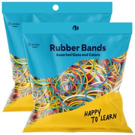 Rubber Bands Assorted Size & Colors, Colorful Rubber Bands Bulk, Stretchable Elastic Bands, Assorted Rubber Bands for School, Home, or Office (227g/0.5 lbs), 2 Pack – Enday