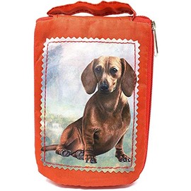Dachshund Foldable Tote Bag - Durable and Waterproof - Zippered Tote for Women - Amazing Art - Perfect for Dachshund Owners