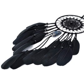 Urdeoms Black Dream Catchers for Bedroom Adults Boys Dream Catcher Wall Decor for Girls Crystals Boho Wall Hanging Decor Teens Room Decoration Festival Gifts Ideas(NO.16)