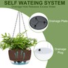 2 Packs Solar Hanging Basket Planters for Plants Outdoor, Self