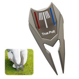 Golf Divot Repair Tool, with Magnetic Ball Marker Putting Alignment Aid Hat Clip Portable Anti-lost Pitch Mark Repair Tool Zinc Alloy Line Marker Accessories for Golf Enthusiasts Professionals