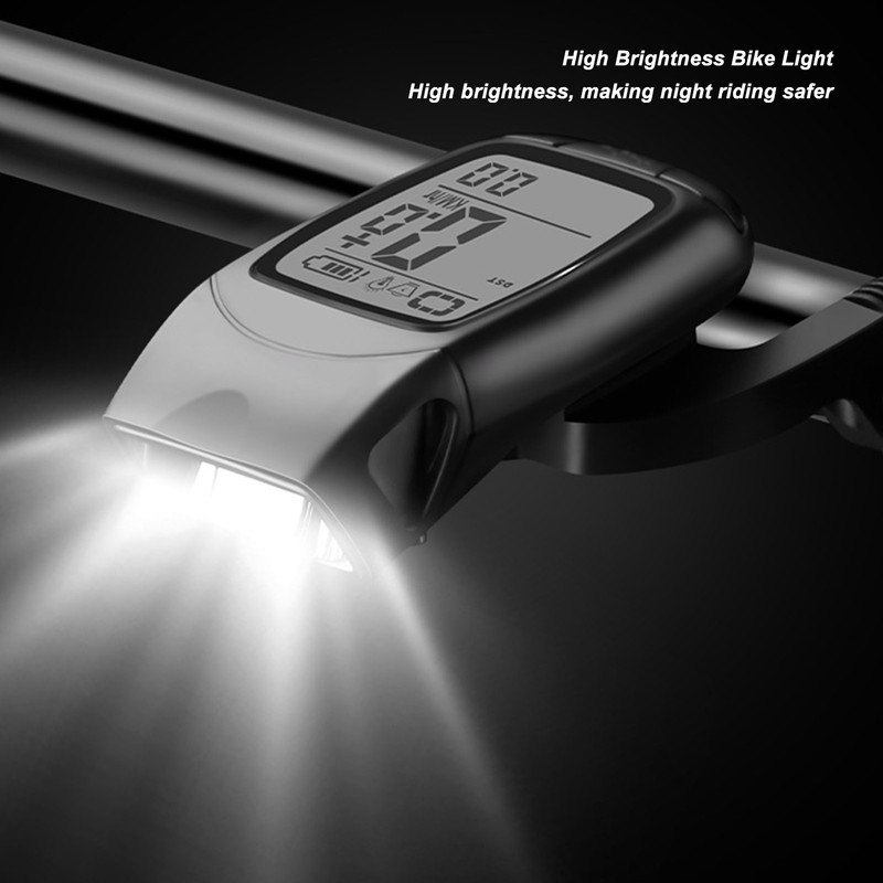 Bike Computer IP64 Waterproof Large LCD Backlit Display Cycling Speedometer