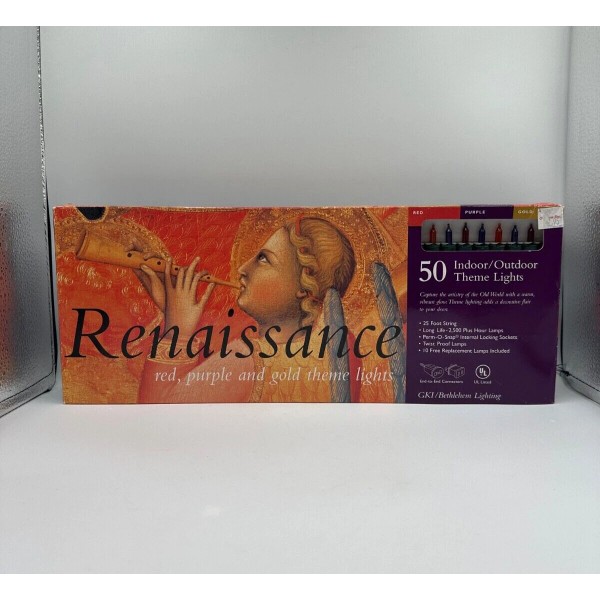 GKI Bethlehem Renaissance Christmas Red Purple Gold Theme String Light