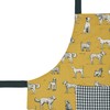 Penguin Home Apron,Chef Quality, Thokka Print,Colour - Mustard,Grey & Black,Plain
