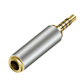 BUBUCAM 2.5mm Male to 3.5mm Female Audio Adapter, Gold Plated Jack Stereo Full Metal Connector Converter for Smartphones, Headphone, Mic, Tablets(2 Pack)