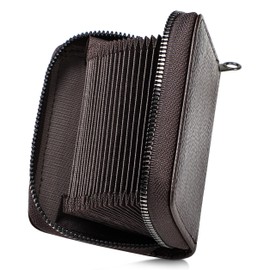 KINGMAS Credit Card Case, Card Holder, Skimming Prevention, Men's, Women's, Braun