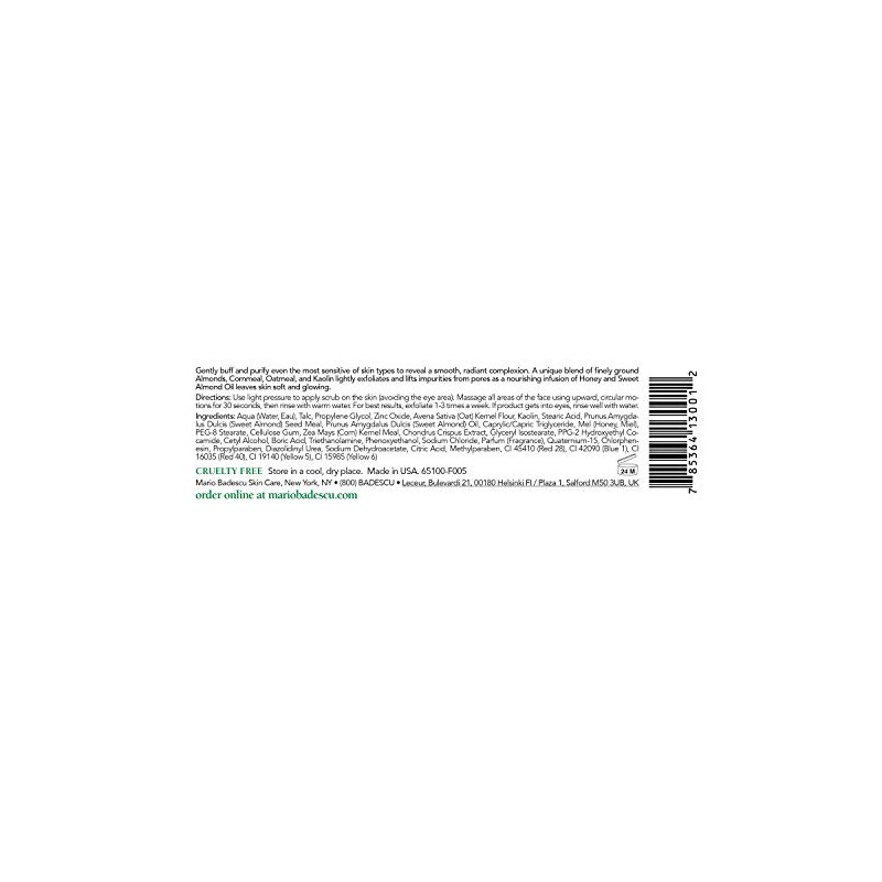 Mario Badescu Almond & Honey Face Scrub, 4 Ounce (Pack