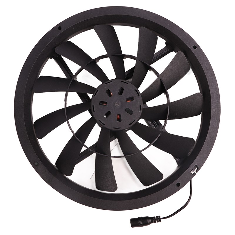 18V 12W Solar Exhaust Fan Kit Waterproof DC Brushless Round