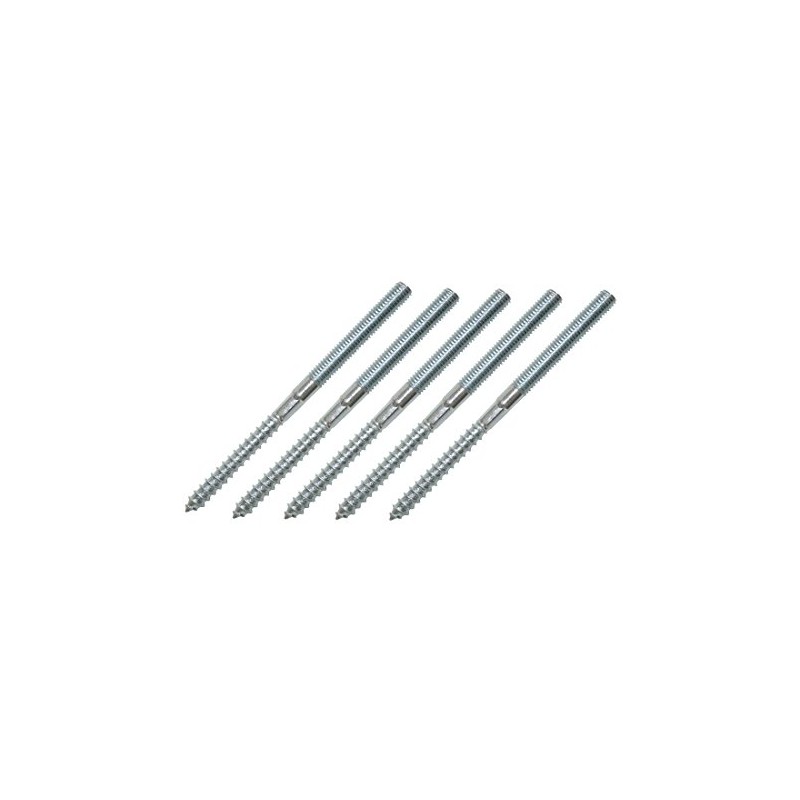 Hanger Bolts M8 x 100 Galvanised Steel Pack of 5
