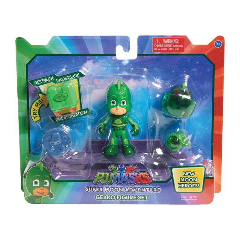 PJ Masks Super Moon Adventure Figure Set-Gekko, Green
