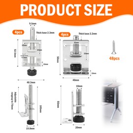 Nivellierfüße, 8 Stück Möbelfüße Verstellbar Metall Stelzlager Höhenverstellbar Schrank Füße Schwerlast Stellfüße 55 und 105mm Schraubfüße Set für Möbel Schrank Regale