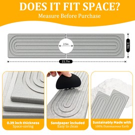 Faucet Mat for Kitchen Sink, Super Absorbent Faucet Splash Guard, Diatomite Stone Sink Tray, Kitchen Sink Splash Guard, Faucet Absorbent Mat for Bathroom Counter, Stone Drying Mat