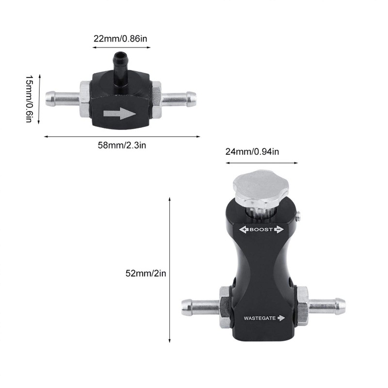 Qiilu Turbo Boost Controller, Adjustable Manual Turbo Boost Controller Kit,