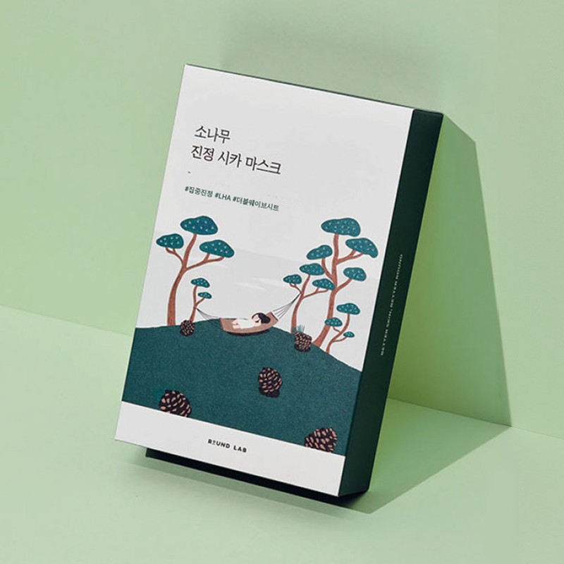 Round Wrap Pine Calming Cica Mask 10 sheets / 라운드랩