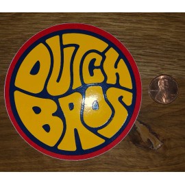DUTCH Bros STICKER Decal COFFEE Hippie 70’s STYLE December 2018 HTF Rare DB Mod