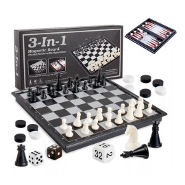 Maíz Juego Mesa Tablero Ajedrez Damas Chaquete Portatil Plegable