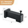 YASINU Square Tub Spout with Diverter, Matte Black