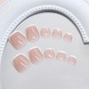 24Pcs Summer Press on Short Square Toenails,YIHONGYAN Nude Fake Toenails