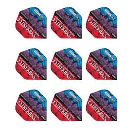RED DRAGON Hardcore Peter Wright Snakebite Multi Snakeskin Red Dart Flights - 3 Sets Per Pack (Total 9 Dart Flights)