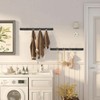 DGYB Coat Rack Wall Mount 6 Black Coat Hooks Wall