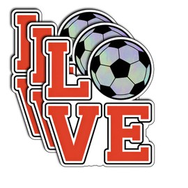 (3Pcs) Love Soccer Stickers Funny Sarcastic Quote Humor Motivational Inspirational Gifts Waterproof Vinyl Decals for Kindle Water Bottle Bumper Car Hard Hat Phone Laptop 3x2.5