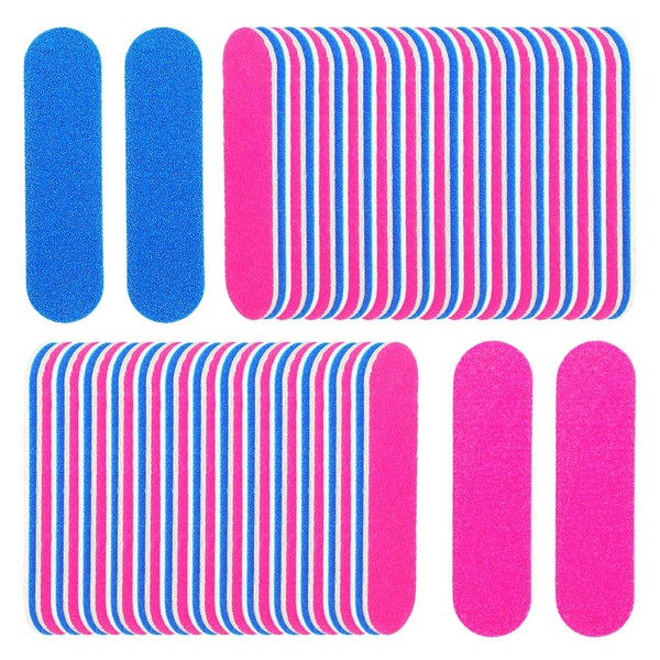 ASTER Pack of 100 Nail Files 180/240, Double-Sided Nail Files for Nails, Mini Nail File, Professional Nail Files, Manicure Tools for Gel Nails, Natural Nails