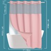 Pink Hotel Grade Fabric Shower Curtain Set with Snap in