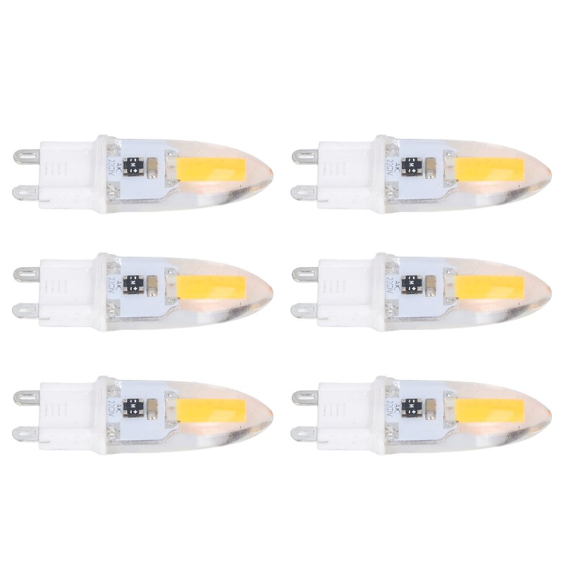 6PCS G9 LED COB Light Bulb 500LM Ceiling Lamp Bulb
