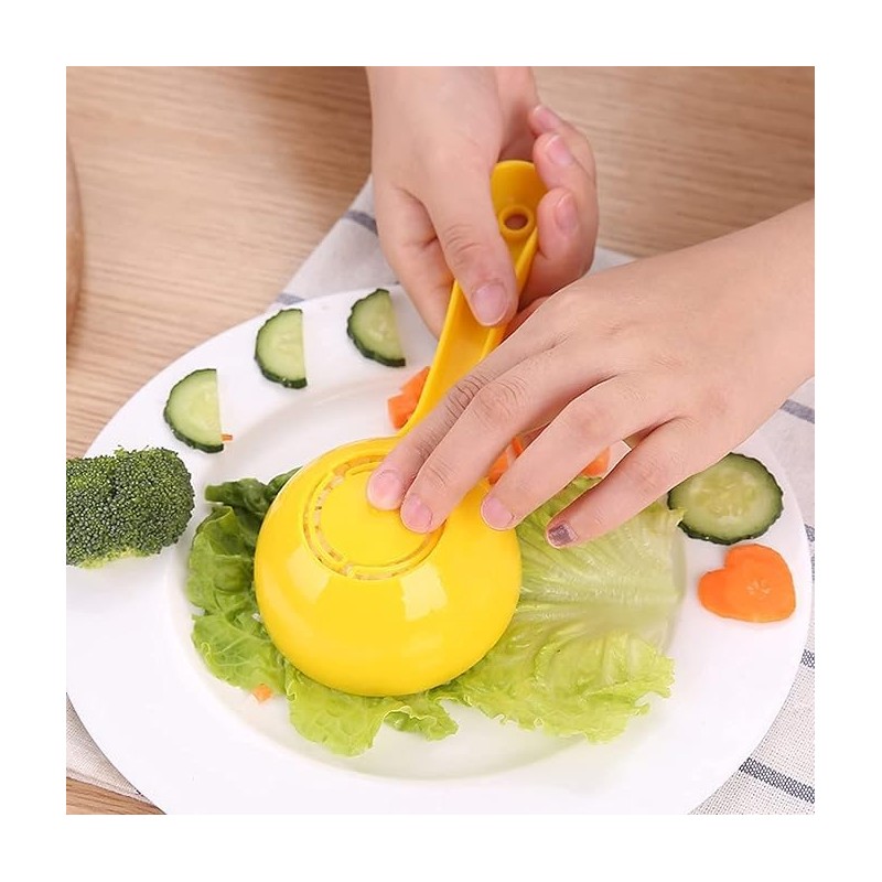 Yellow Rice Paddle Scoop Mold for Rice Ball Making,Non-Stick Sushi