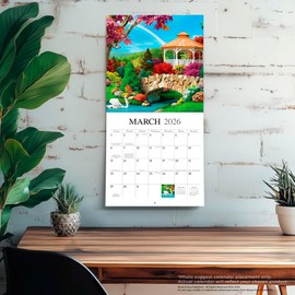 A Country Walk | 2026 12 x 24 Inch (Hanging) Monthly Square Wall Calendar | Featuring the Artwork of Alan Giana | Hopper Studios | Rural Country Art
