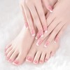 60 Pcs White French Tip Press on Nail, 15 Sizes