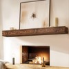 YLYHSST 60" Fireplace Mantel, 5'' Thick Handmade Hollow Solid Wood