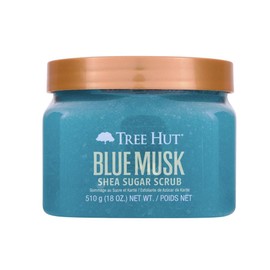 TREE HUT, Blue Musk Shea Sugar Scrub, Exfoliante Corporal de Azúcar y Karité con Almizcle Azul, Piel Radiante, 510 G                                  