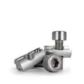 VOOXA Stainless Steel A2 DIN912 Cylinder Head Screws M8 x 25 mm + Aluminium Slot Nut Ball M8, Set of 10 | for Moldul Height 30 mm, Photovoltaic Mounting Rail, PV Systems