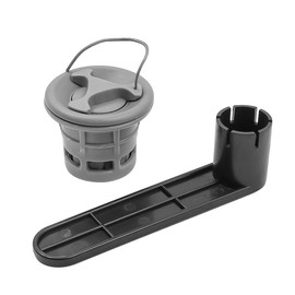 Hsthe Sea 6 Groove Inflatable Boat Air Valve Kayak Air Valve Adapter Double Seal Air Plugs PVC Gas Valve Cap Replacement with Air Valve Wrench for Inflatable Boat Raft Dinghy Kayak Canoe (Grey)