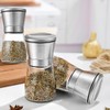 2 Pack Refillable Manual Salt and Pepper Grinder Set, 6oz