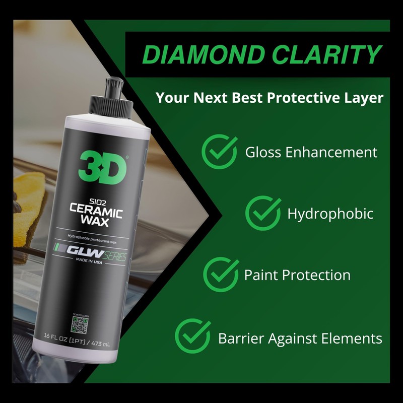 3D GLW Series Ceramic Wax – SiO2 Infused Car Wax