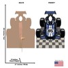 Cardboard People Blue Race Car Stand-in Life Size Cardboard Cutout