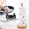 Kitchen Roll Holder, Freestanding Wooden Kitchen Roll Stand, Non-Slip Paper