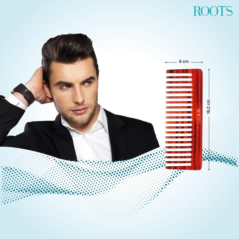 Roots - Brown Comb For Hair - Wide Teeth Comb