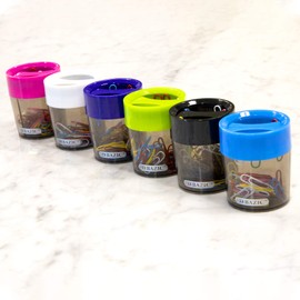 BAZIC Paper Clips & Magnetic Holder, Assorted Color Coated Paper Clip, Small 28 mm Paperclips Colored Document Clamp for Office (50/Pack), 6-Packs