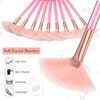 Maitys 9 Pieces Facial Brushes Fan Mask Brushes, Soft Facial