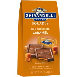 Ghirardelli Milk Chocolate Caramel Squares, 5.32 oz Bag