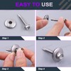 Swpeet 60Pcs #8 x 1/2" - M4.2 x12mm Stainless Steel