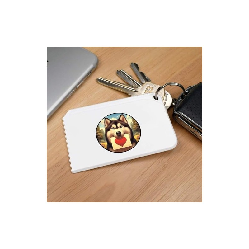 Azeeda 'Siberian Husky Love Note' Plastic Ice Scraper (IC00042346)