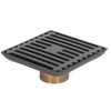 Floor Drain Stainless Steel Copper Gray Quadrangular Large Displacement Draining