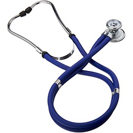 Medline Sprague Rappaport Stethoscope, Dual Tubing, Blue, Robust Construction